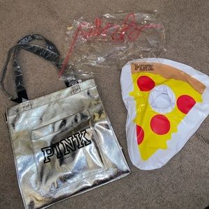 PINK BAG WITH STRAW & DRINK FLOAT! Make an offer!